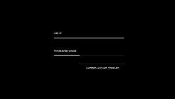 The difference between value and perceived value is communication