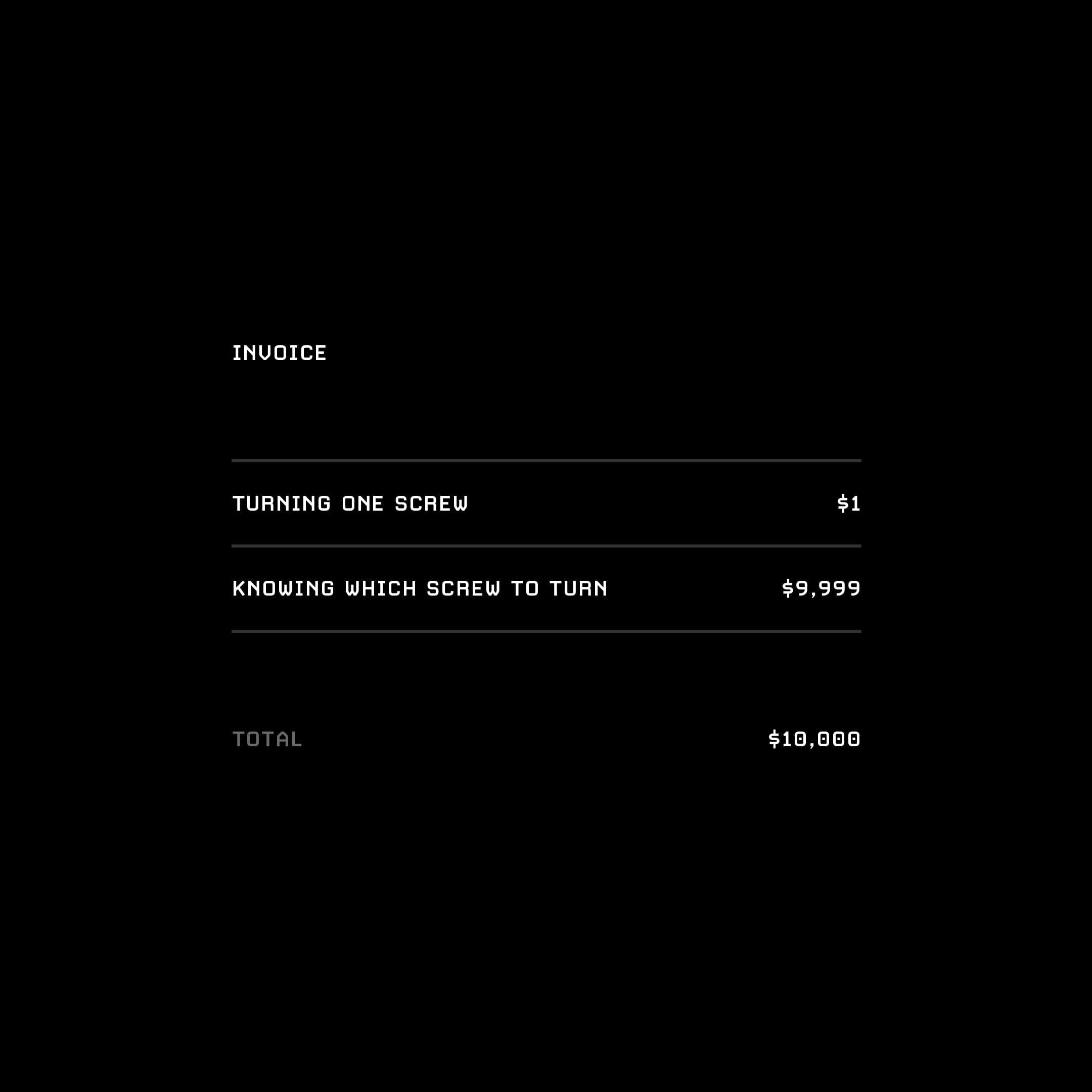 "No, it took me my whole life.”