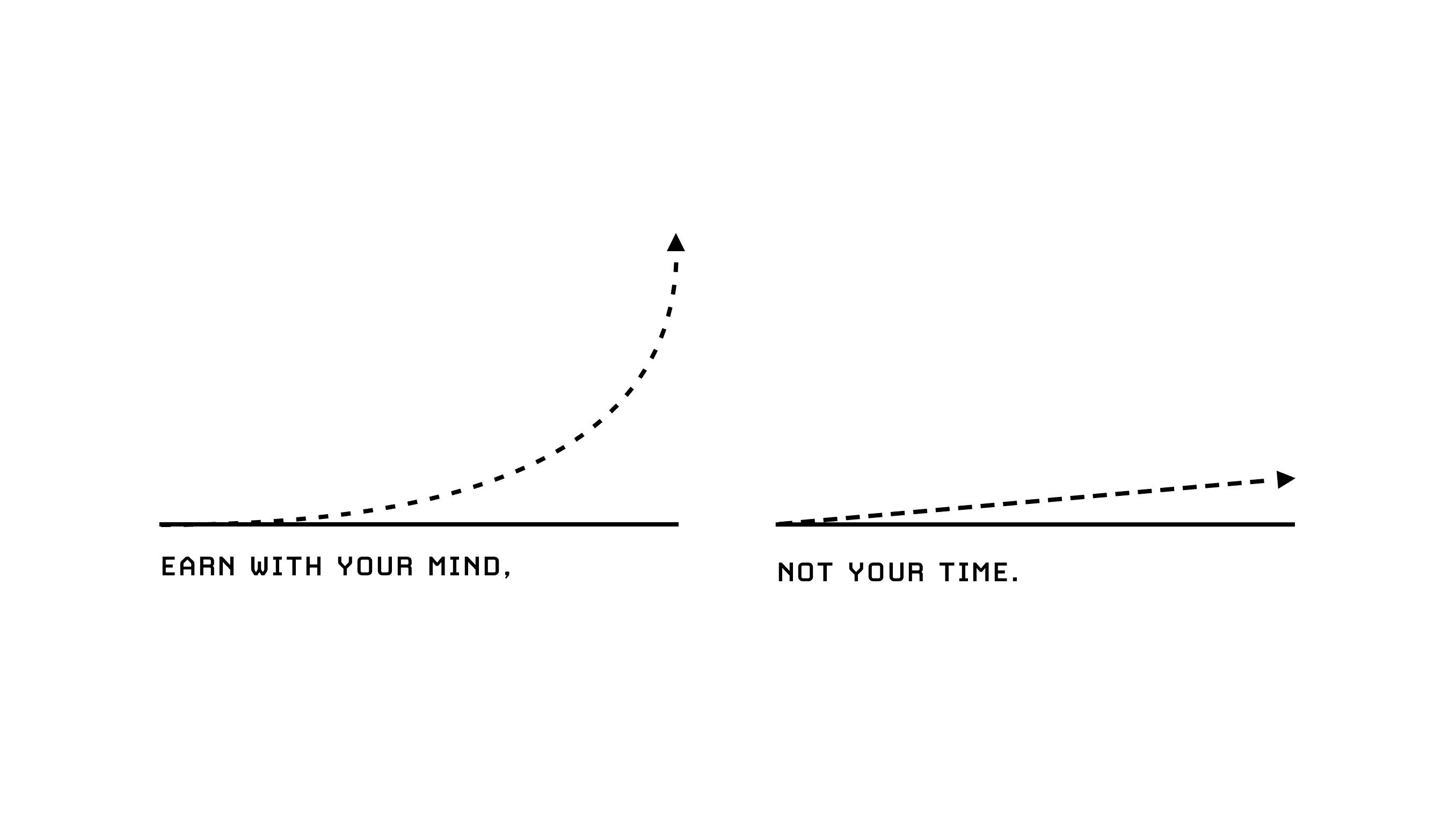 “Earn with your mind, not your time.”